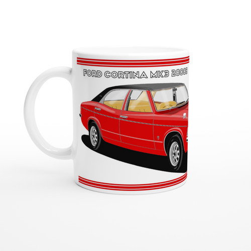 Ford cortina mk3 11oz art - art, mug