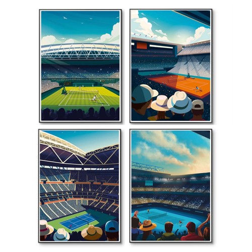 Tennis grand slam posters - grand,