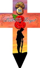 Personalised Remembrance Poppy cross Royal Inniskilling Fusiliers lest we forget