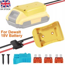 Power Wheel Adapter for Dewalt Battery w/ Fuse Wire Compatible with Peg-Perego