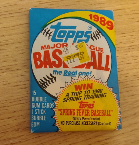 1989 topps baseball sealed wax - sealed,