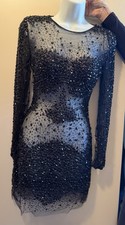 Short Black Sequin and Crystal