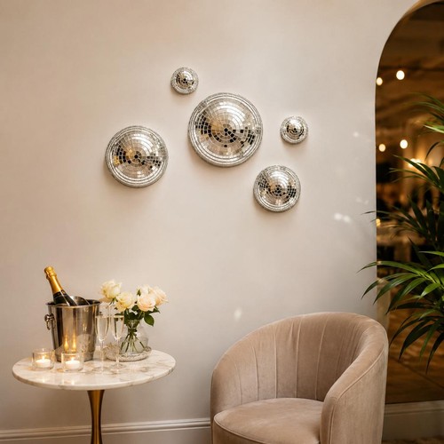 Disco ball half wall - disco,