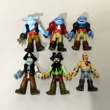 6pcs Fisher-Price Imaginext Pirate Adventures Shark Pirate Captain Hook Figures 