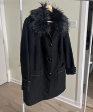 Women’s Black Coat Faux Fur