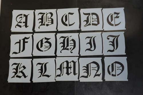 Alphabet letter stencils set - letter,