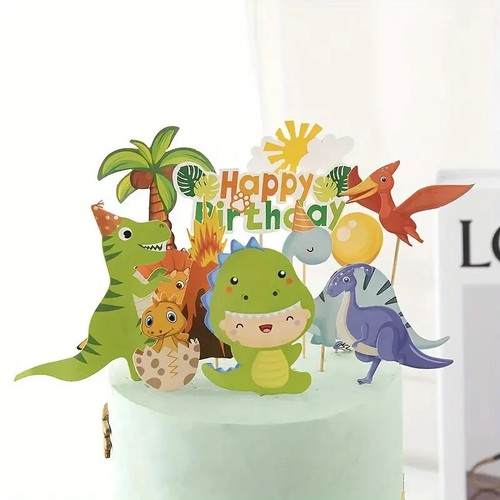 Dinosaur cake decorations - decorations, pack