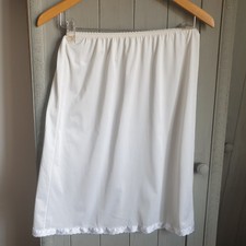 Vtg 80s White Slip  Sz  S