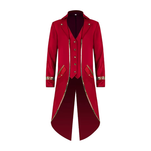 Men victorian red tailcoat - men's,