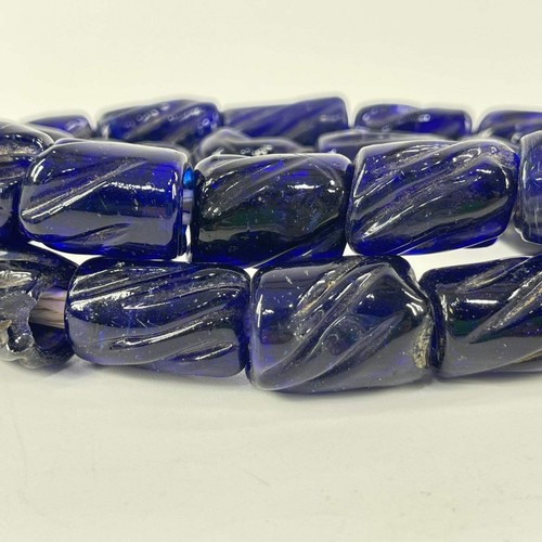 Old glass blue beads nepal - beads,