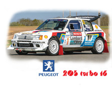 1:10 RC Clear  Body Shell -  Peugeot 205 T16  Rally +decals suit Rally or Race