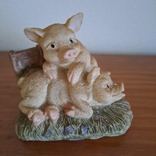 Cute pig resin ornament