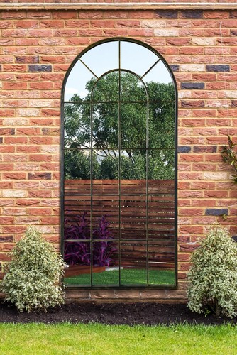 Antique black arched - arched, window