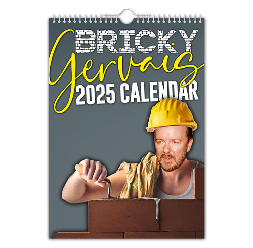2025 calendar bricky gervais - calendar,