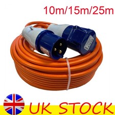 10M-25M Heavy Duty Hook Up Caravan Cable Camping 16 Amp 220~250V Mains Extension