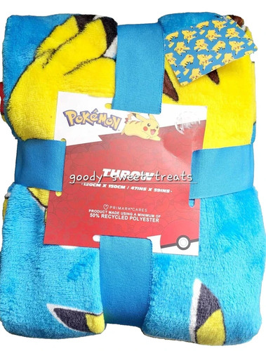 Pokemon pikachu fleece throw - pokemon,