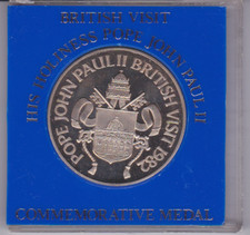 1982 Pope John Paul II British Visit Commemorative Medal Sealed