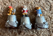 3x Thimbles English Pewter