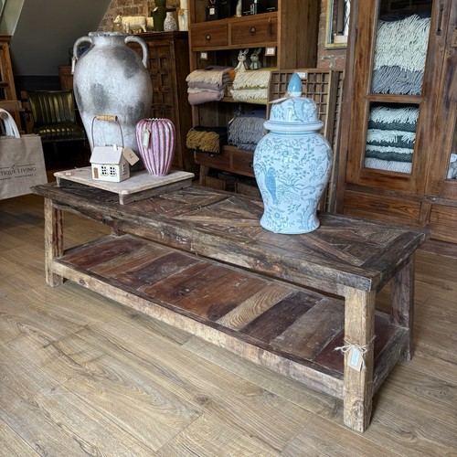 Rustic wooden coffee - wooden, table