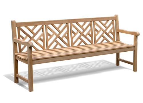 Teak seater garden bench - garden,