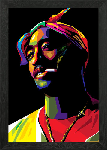2pac tupac shakur framed wall - tupac,