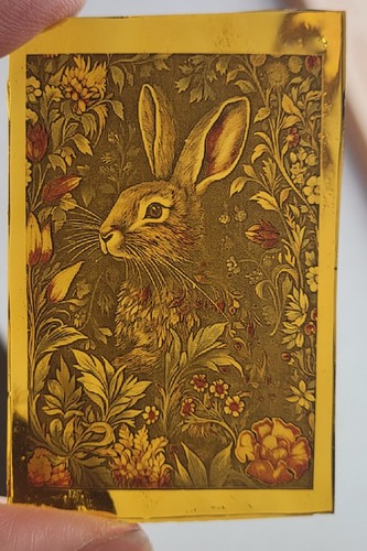 Stained glass rabbit - stained, kiln