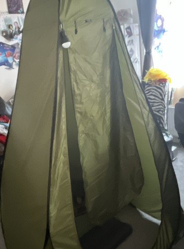 Green teepee camping tent - teepee,