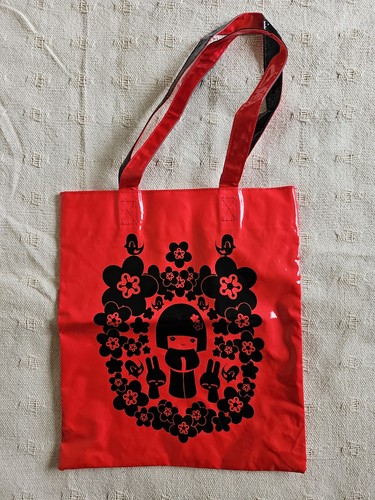 Momiji red tote bag - red,