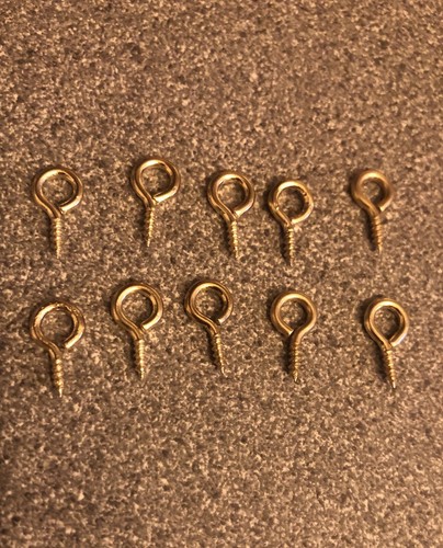 Brass plated screw eyes - screw,