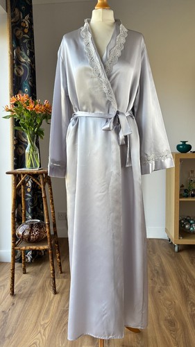 Vintage grey liquid satin - vintage, m&s