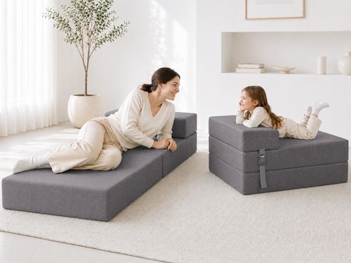 Single bed trifold futon - bed,