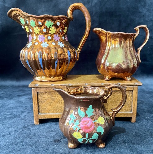 Antique luster jug - 3, set