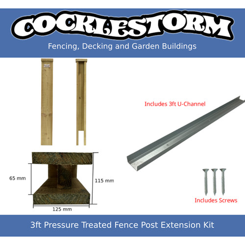 3ft tanalised timber concrete - 3ft, timber/concrete