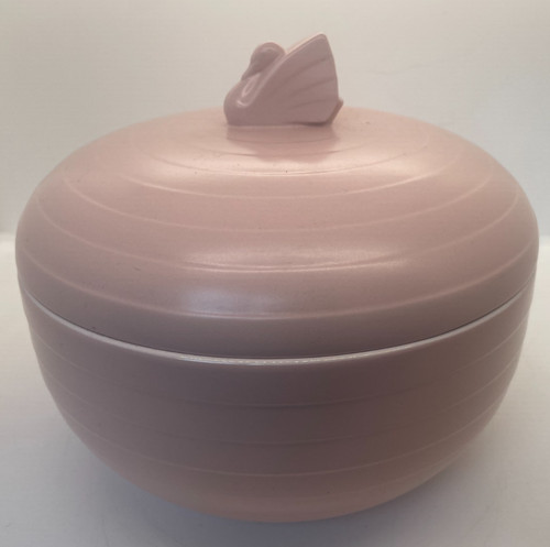 Pale pink pottery oven - a,