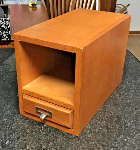 Vtg drawer wooden library - vtg,