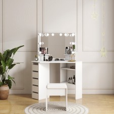 Corner dressing table with - table,