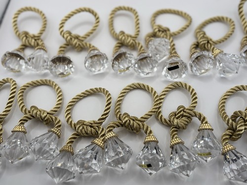 Napkin ring holders gold rope - napkin, holders-gold