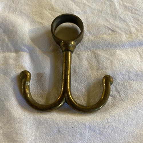Brass rail hook - brass,