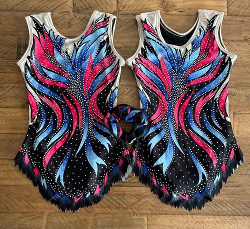 Blue rainbow girls - rainbow, skirted
