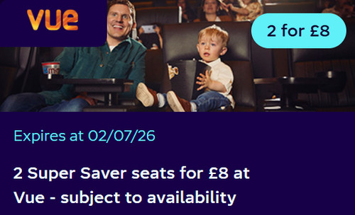 Vue cinema super saver adult - 2,