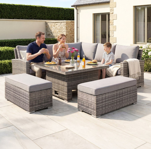Rattan corner lounge set with - corner,