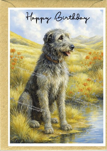 Irish wolfhound dog - wolfhound, 6")