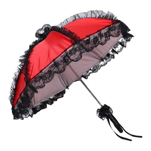 Reusable dark red lace - dark, parasol