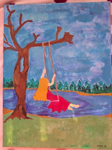 Original oil painting lisa - original, k