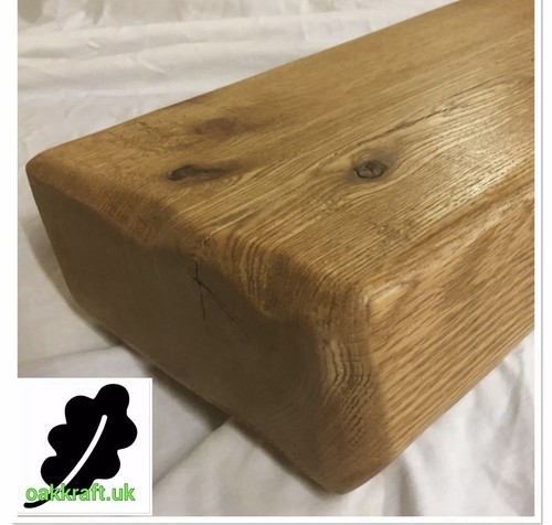 Solid rustic oak mantel - rustic,