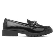 Cushion Walk Womens Shoes Black Adults Ladies Loafers Patent School Ruby SIZE