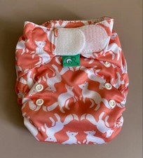£18 TotsBots EasyFit All-In-One Reusable Cloth Nappy Diaper Orange, fits 8-35lbs
