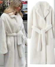 ZARA BELTED FAUX FUR COAT ZW COLLECTION ECRU NEW FW24/25 SIZES XS-XL R. 4360/249