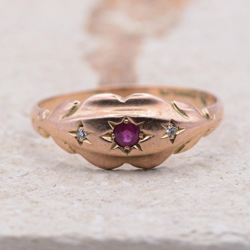 Edwardian 9ct ruby and - ruby, diamond