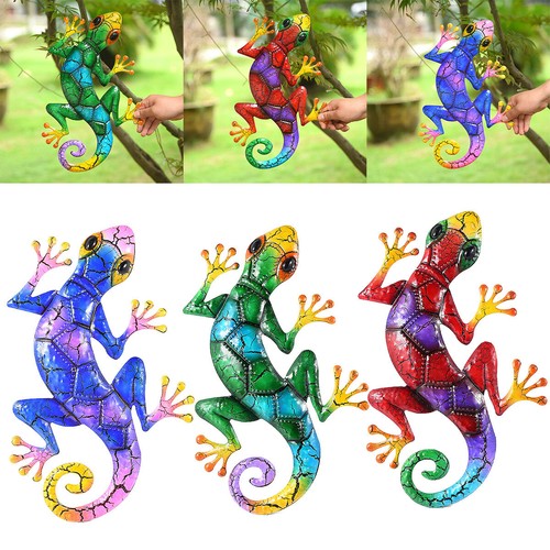 Metal gecko yard decoration - gecko,